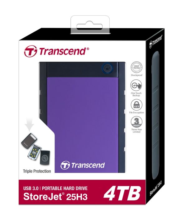 Transcend 4TB StoreJet 25H3 External Hard Drive