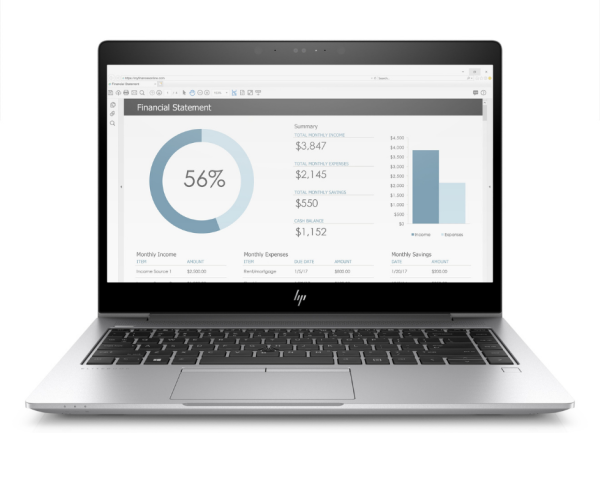 HP EliteBook 1030G2 X360 Corei5 7th Generation 8GB Ram 256GB SSD Touchscreen Silver - Image 3
