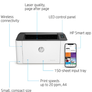 HP LaserJet 107w Monochrome Wireless Printer